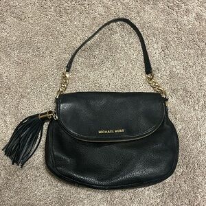 Michael Kors Black Pebbled Leather Shoulder Bag